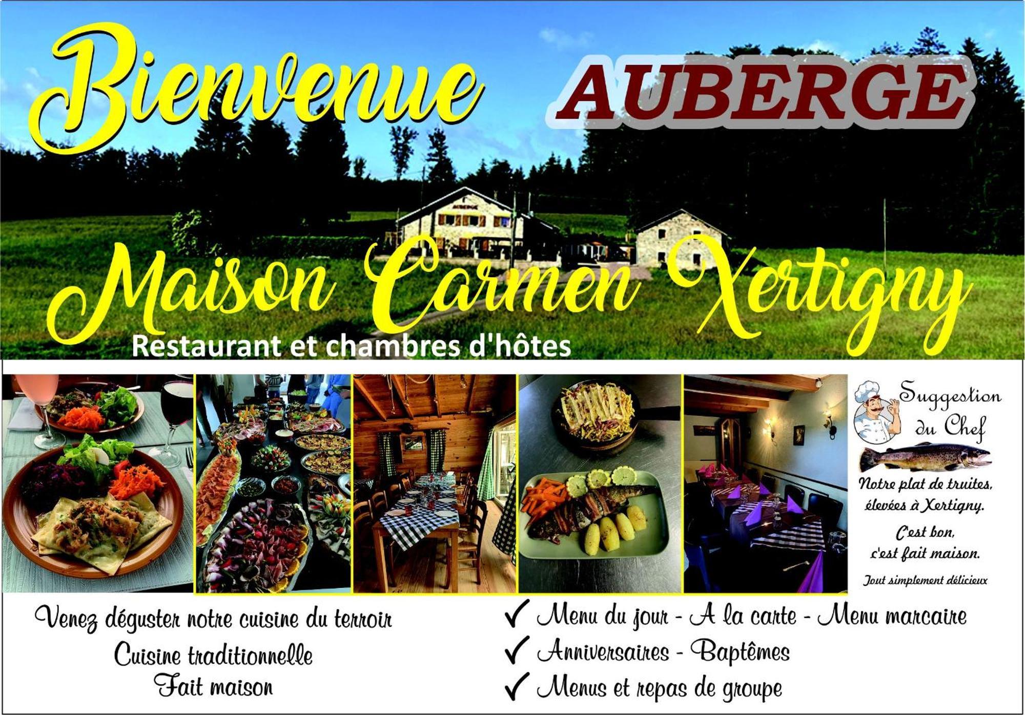 Maison Carmen - Restaurant , Meuble De Tourisme, Appartements Xertigny Экстерьер фото